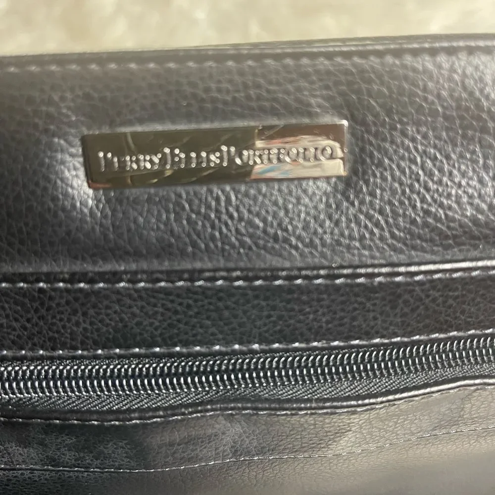 Black Leather Messenger Bag - Men